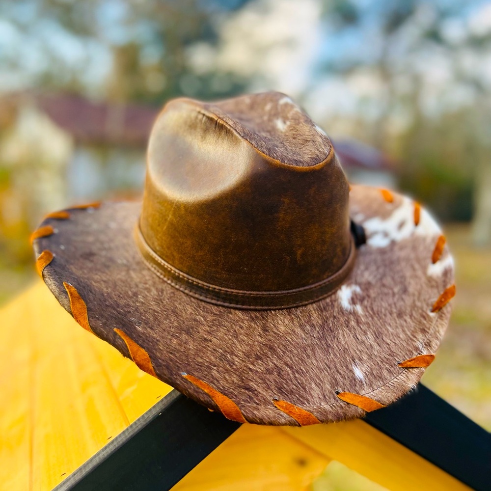 Western style genuine cowhide hat!